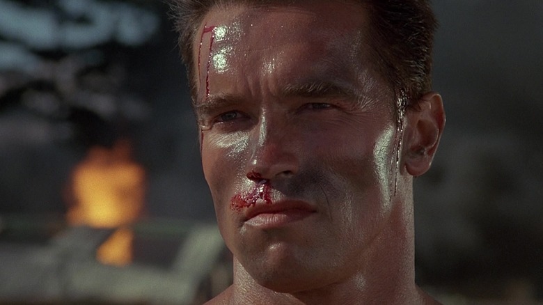 Arnie with bloodied face