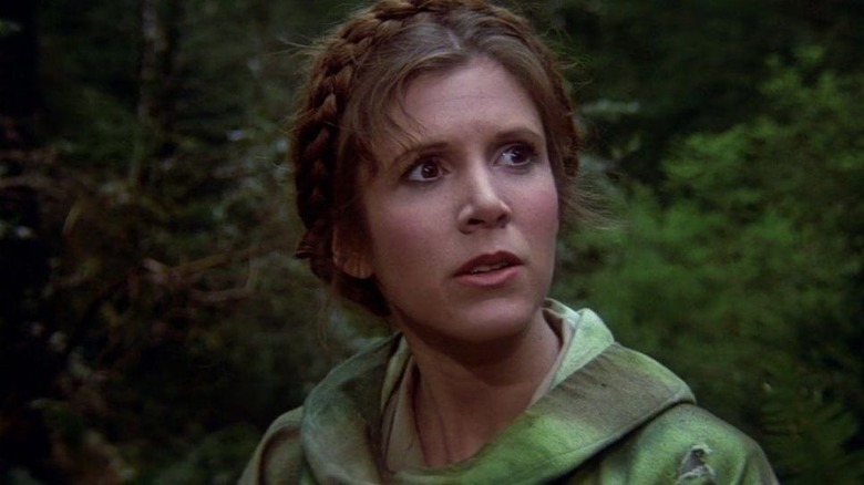 Leia looks up