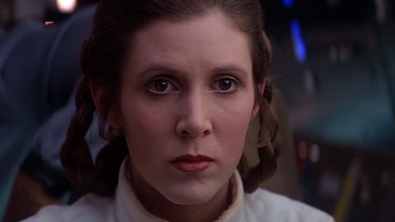 Princess Leia staring