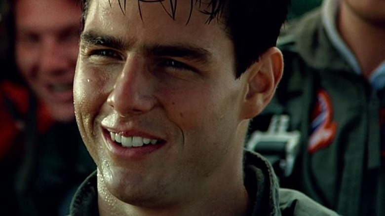 Maverick smiling in Top Gun