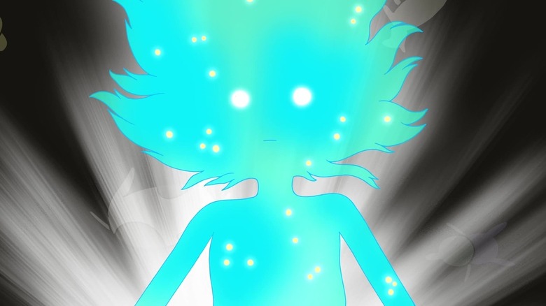 Marceline glowing with power