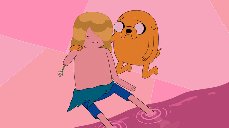 Jake comforts injured Finn