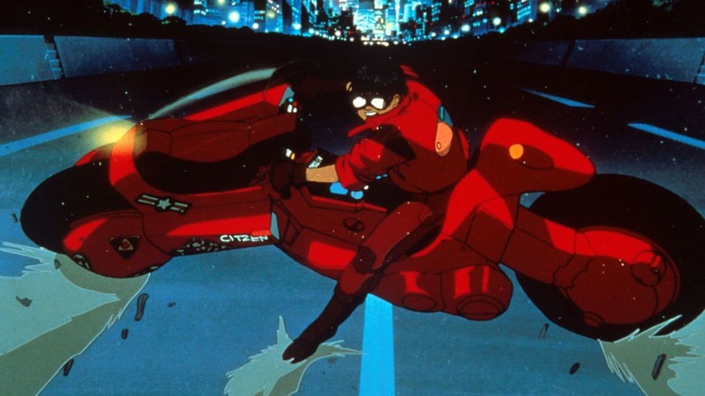 Kaneda on a bike