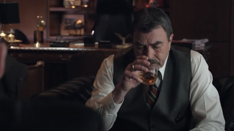 Tom Selleck drinking