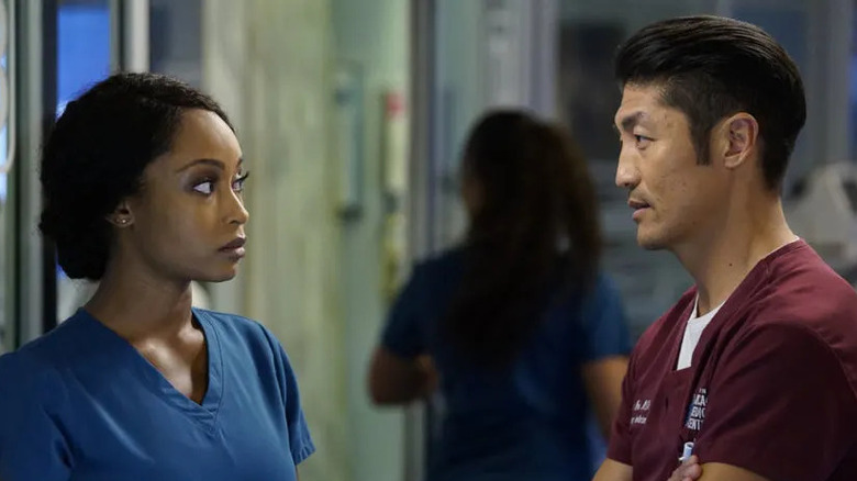 Chicago Med Brian Tee and Yaya Dacosta chat