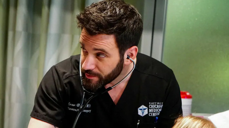 Chicago Med A doctor has a stethoscope