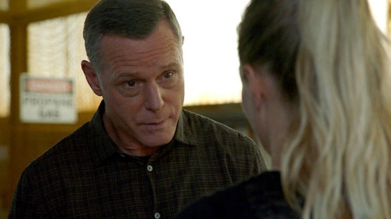 Chicago P.D. Voight talks to a fellow officer