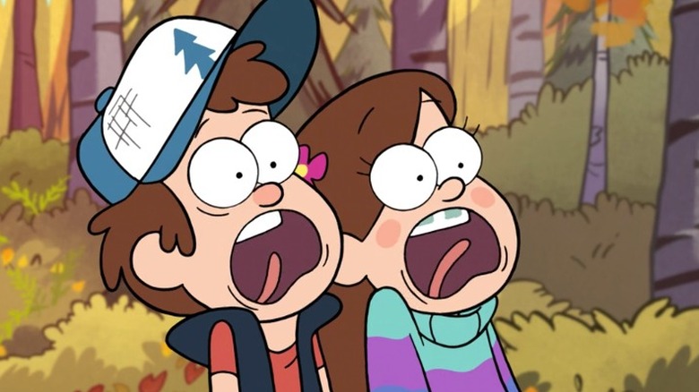 Dipper Pines Mabel Pines screaming