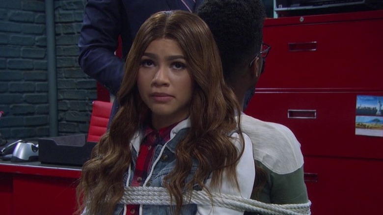 Zendaya tied with rope