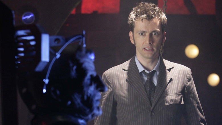 The Doctor approaches Davros