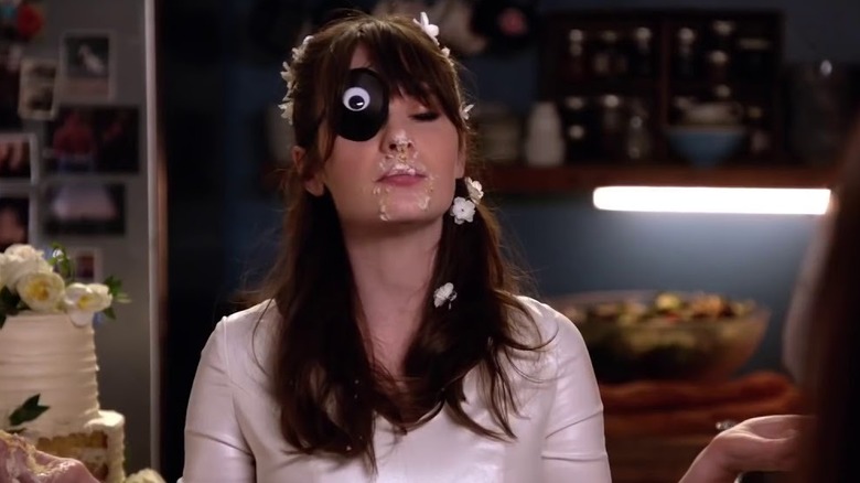 Jess wears an eyepatch with a googly eye