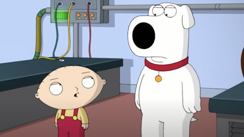 Stewie and Brian talking