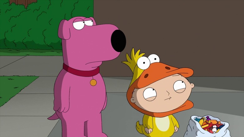 Stewie and Brian trick-or-treating