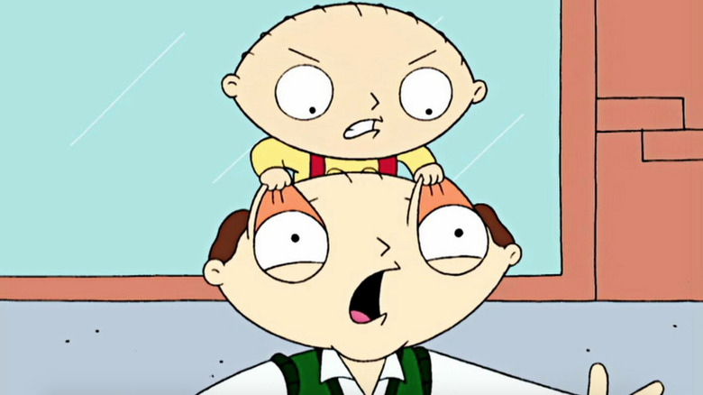 Stewie grabbing Stu's eyelids