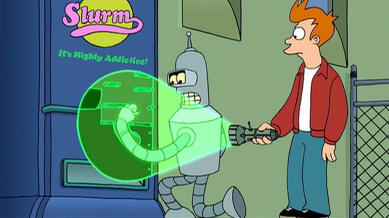 Fry and Bender stealing Slurm