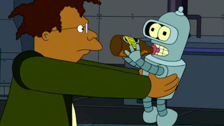 Hermes inspecting baby Bender