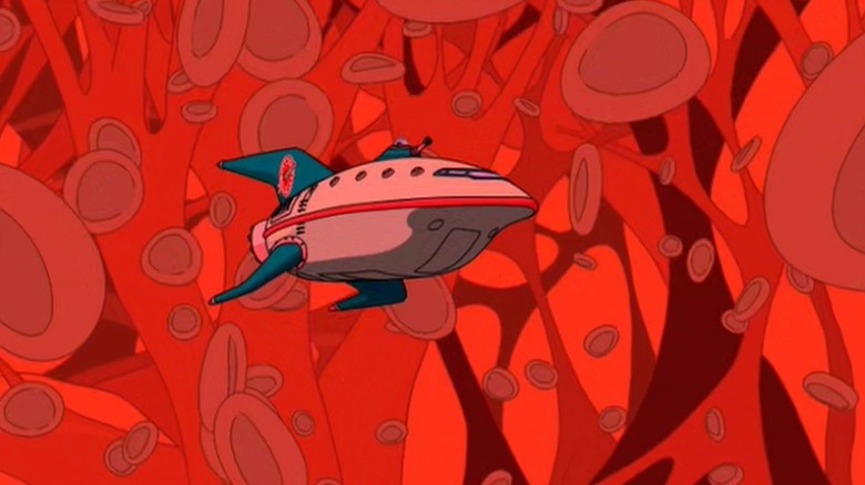 Planet Express ship in bloodstream