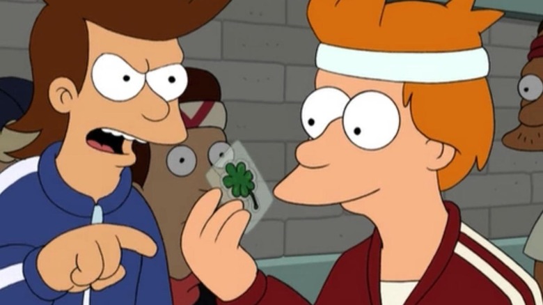 Fry with his lucky clover