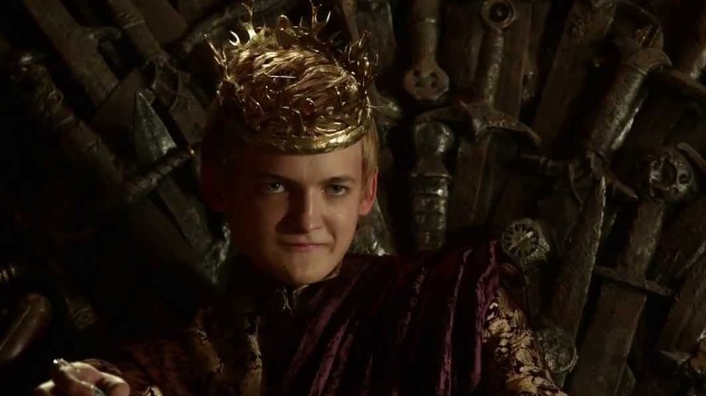 Joffrey sitting on the Iron Throne