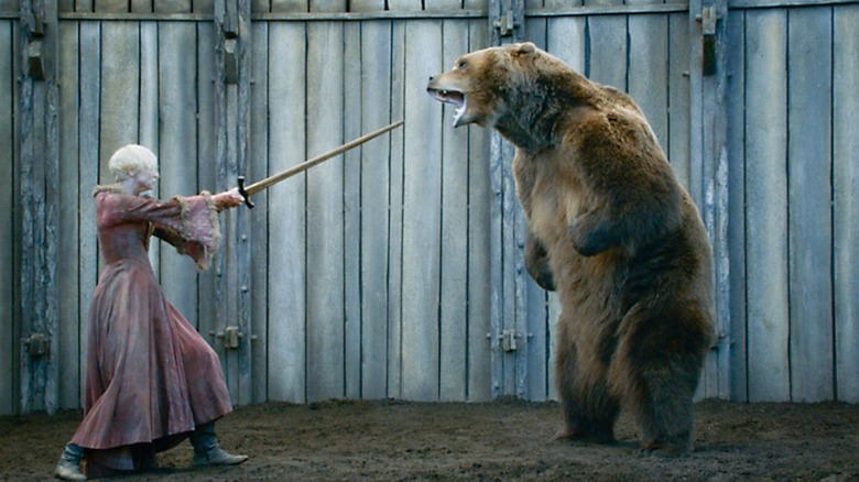 Brienne fights a bear