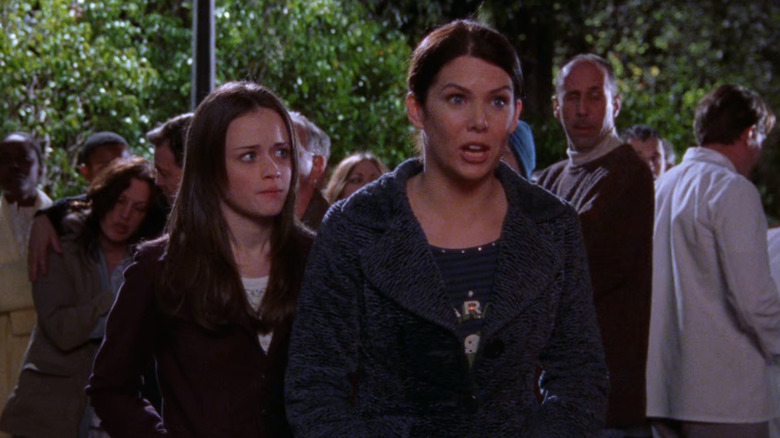 Rory and Lorelai panicking