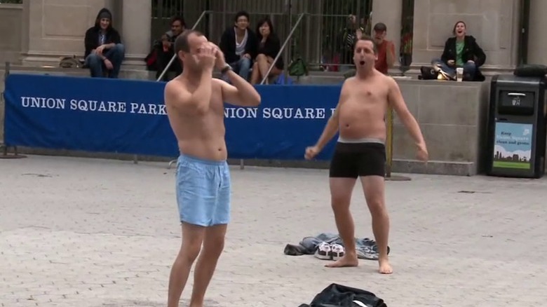 Joe and Murr in underwear