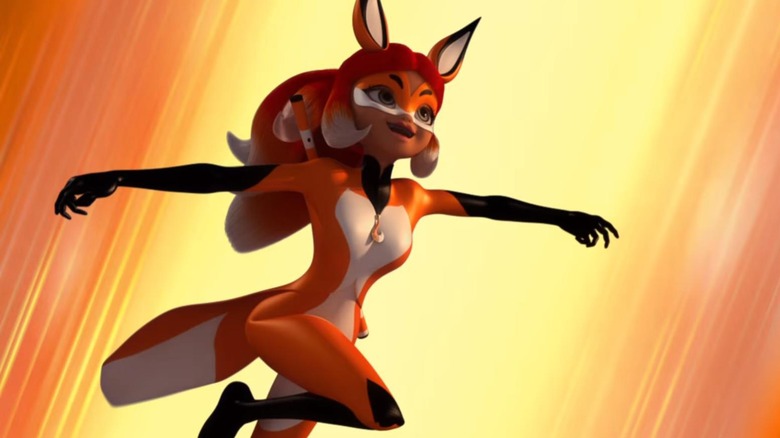 Rena Rouge posing