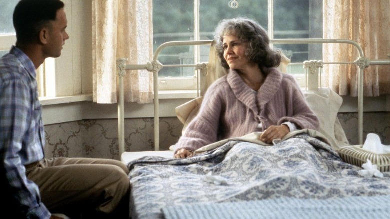 Sally Field lays in bed