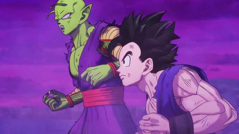 Piccolo and Gohan stand together