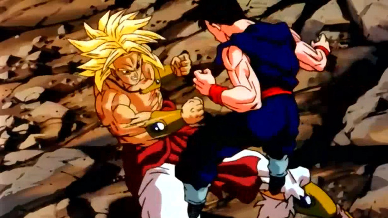 Broly and Gohan fight