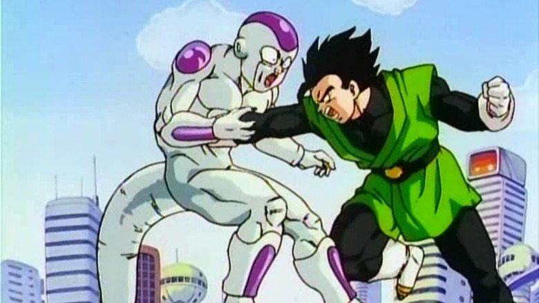 Gohan punches Frieza