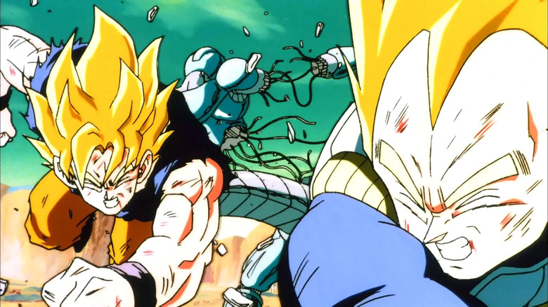 Goku and Vegeta destroy a Metal Cooler