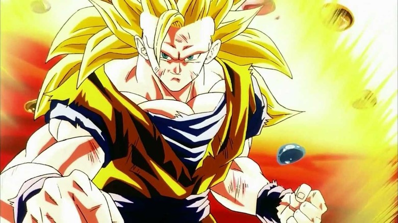 Goku transforms into Super Saiyan 3