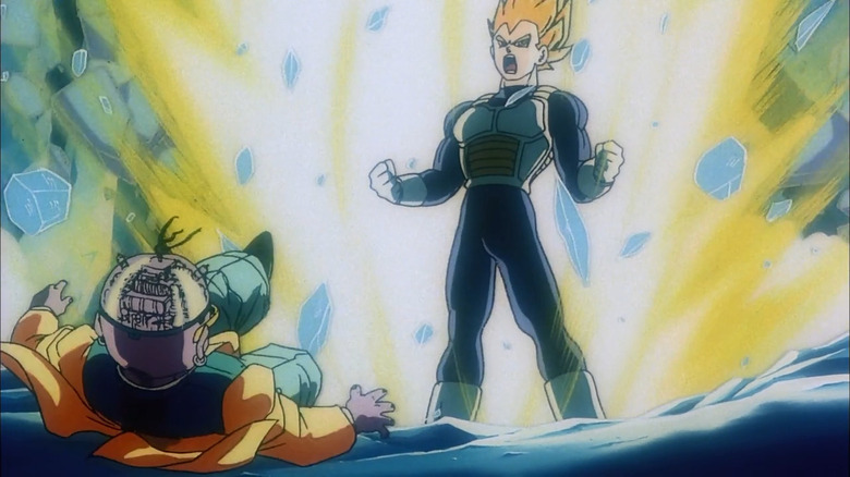 Vegeta transforms before Android 15