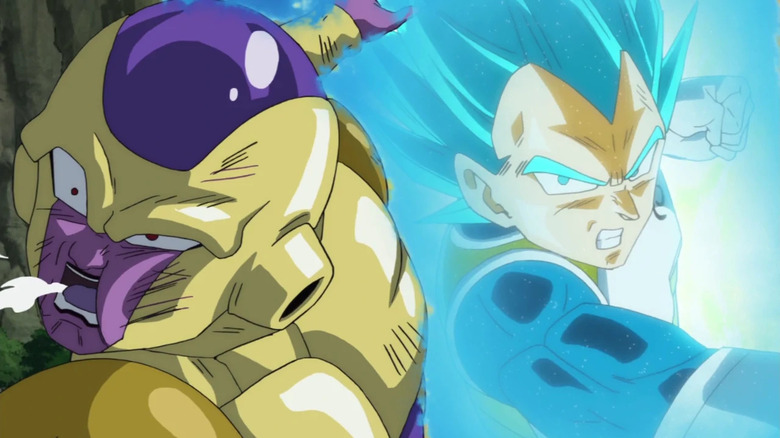 Vegeta punches Frieza