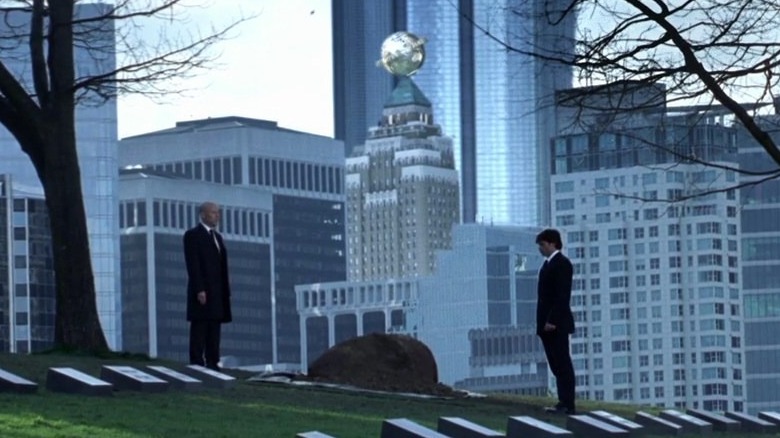 Clark and Lex at Lionel's grave Smallville