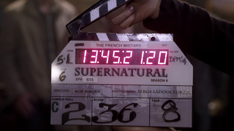 Supernatural clapper on set