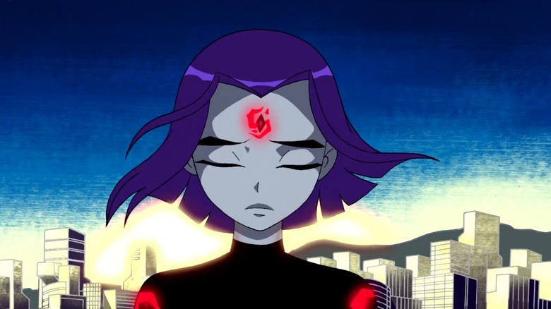 Raven with glowing mark on forehead