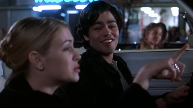 Melissa Joan Hart and Adrian Grenier sing in convertible