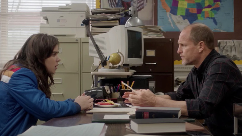 Nadine and Mr. Bruner in classroom