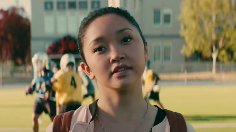 Lara Jean on football field