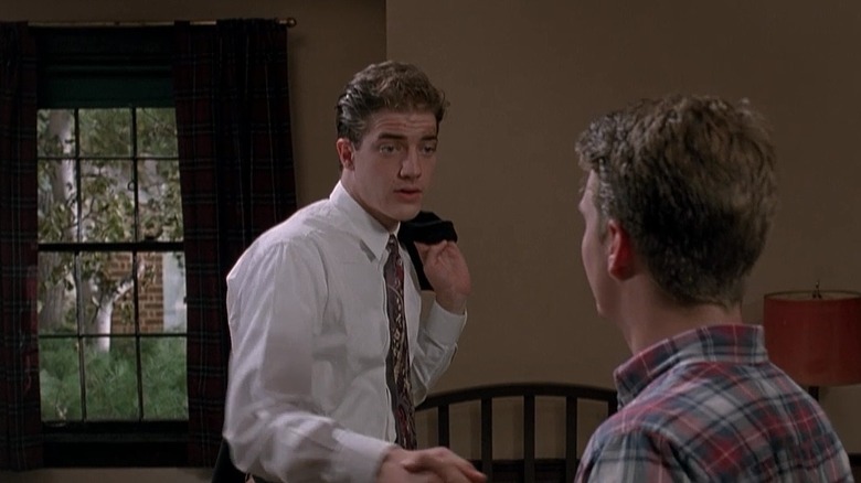 Brendan Fraser shakes hands in School Ties