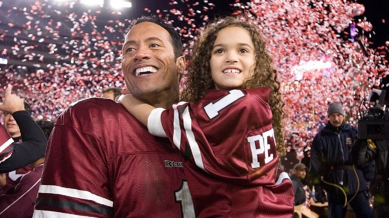 The Rock with a little girl