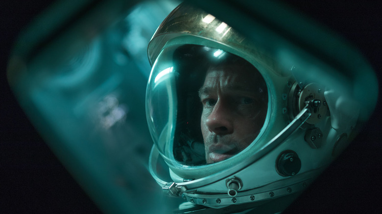 Brad Pitt in a space helmet