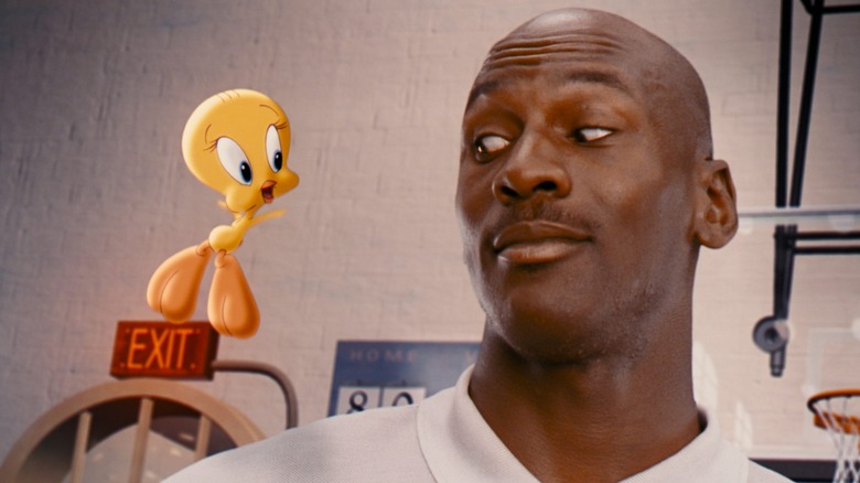 Michael Jordan side eyes Tweety Bird