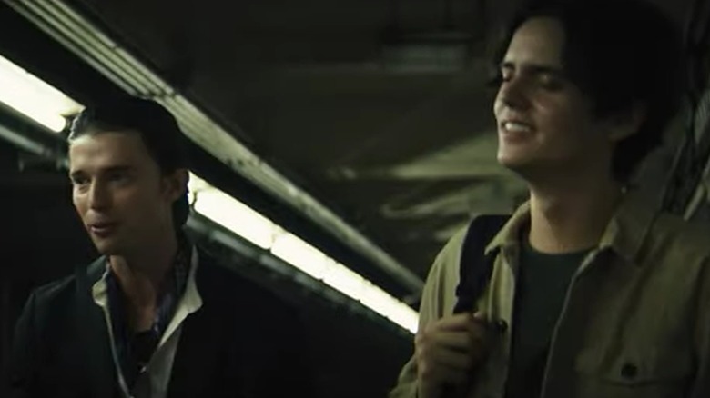 Daniel and Luke in the subway