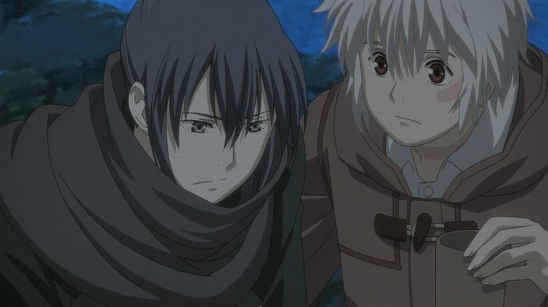 Shion and Nezumi wearing coats