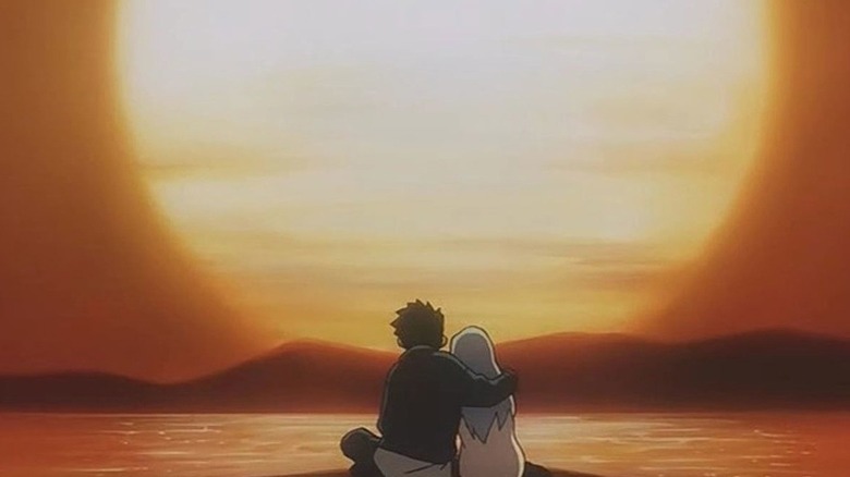 Shu and Lala-Ru watch sunset