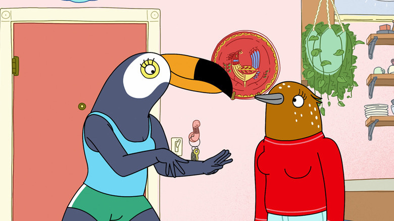 Tuca and Bertie in their apartment