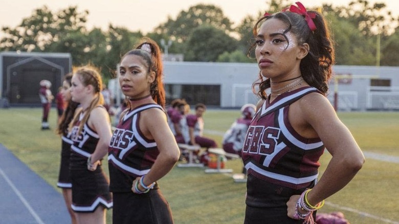 Dare Me cheerleaders on sidelines